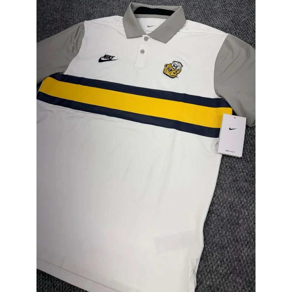 Michigan Wolverines Men's Medium Nike Legacy Logo Vapor Dri-FIT Polo Shirt - New - Picture 4 of 10